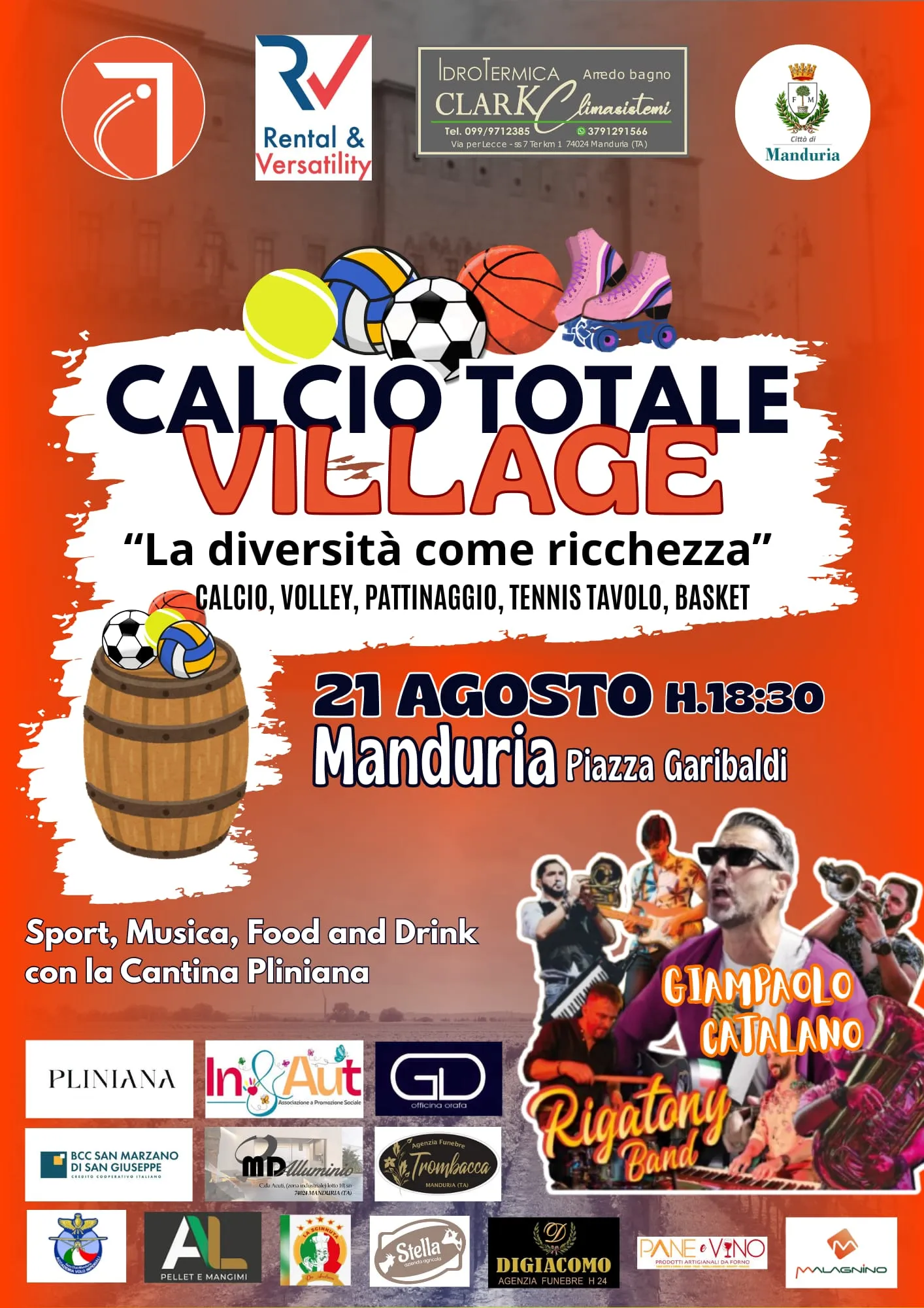 Calcio Totale Village, al via il 21 agosto: il programma dell'evento