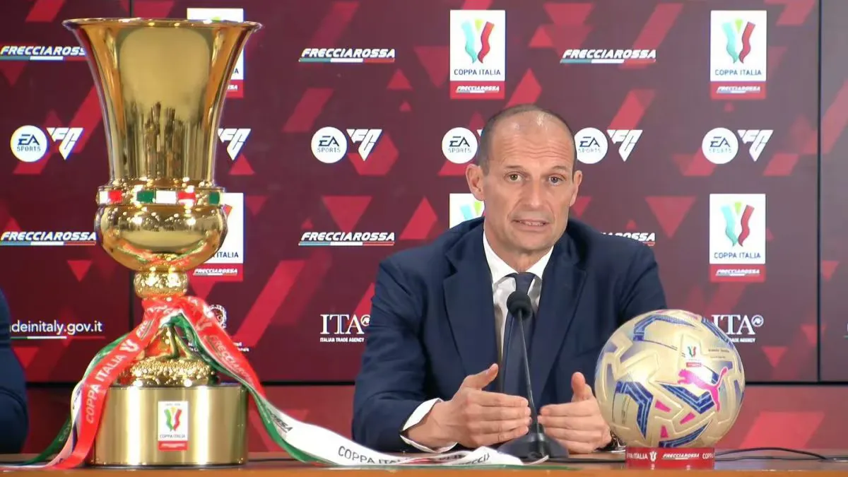 Allegri: “La Juve è vincere. Giuntoli? Volevo festeggiare con la squadra, per il futuro…”